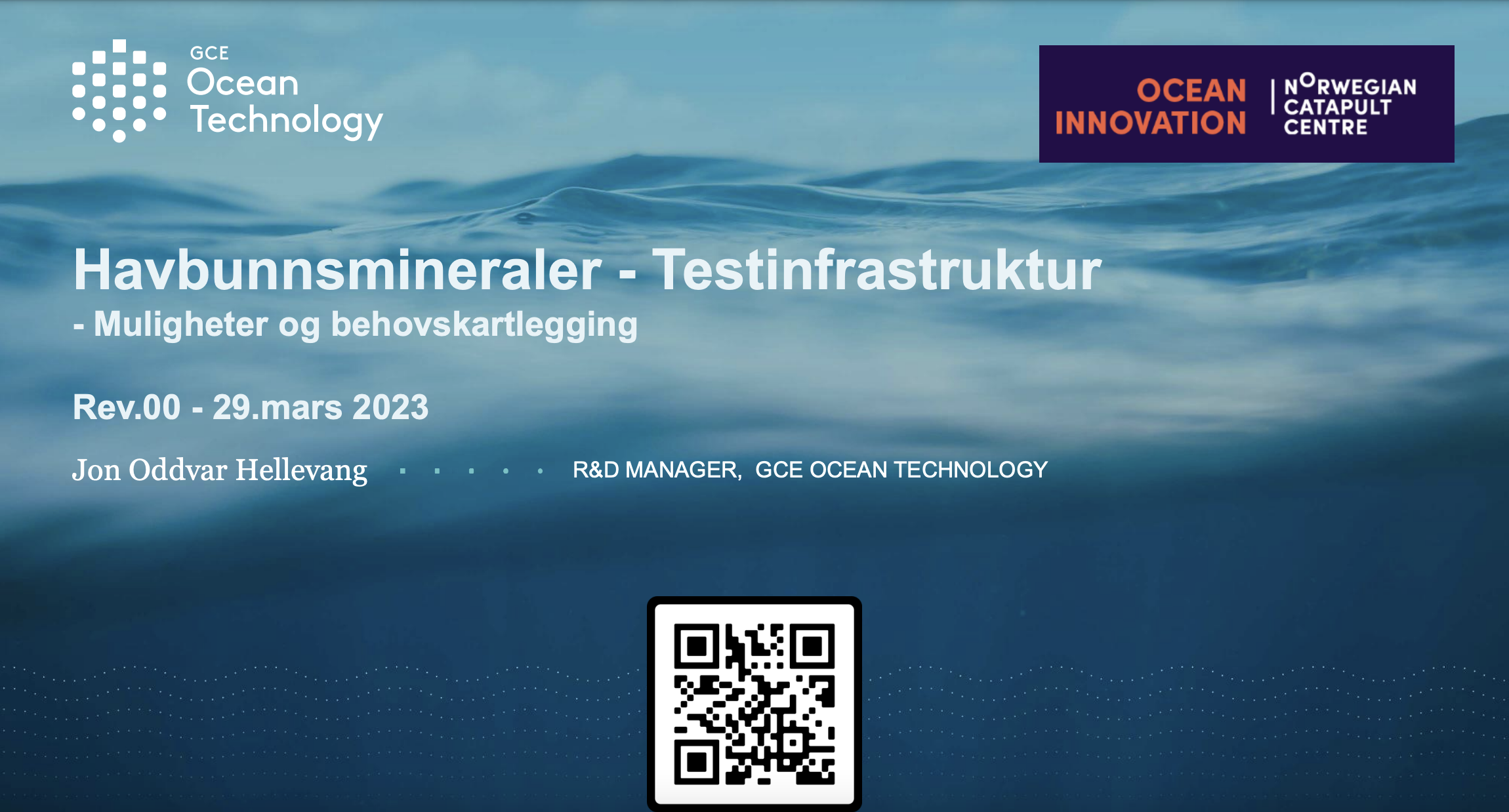 Forsiden til rapporten Havbunnsmineraler – Testinfrastruktur